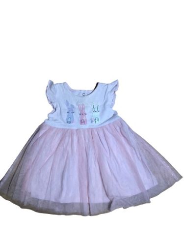 Bluezoo nyuszis tüll csillogós ruha 74cm