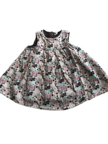 H&M mikrokord virágos ruha 86cm
