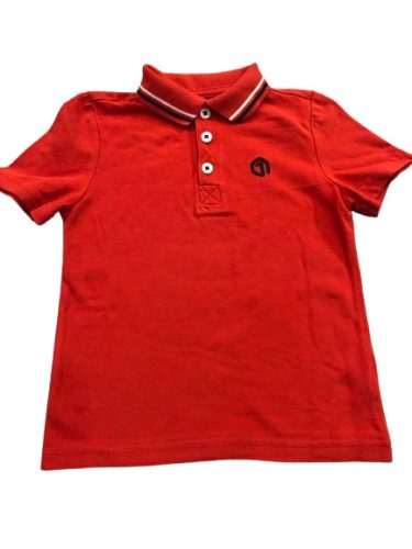 F&F piros teniszpóló fiúknak 92-98cm