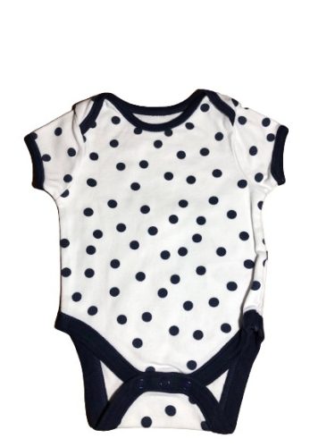 Primark rövid ujjú pöttyös body 62-68cm