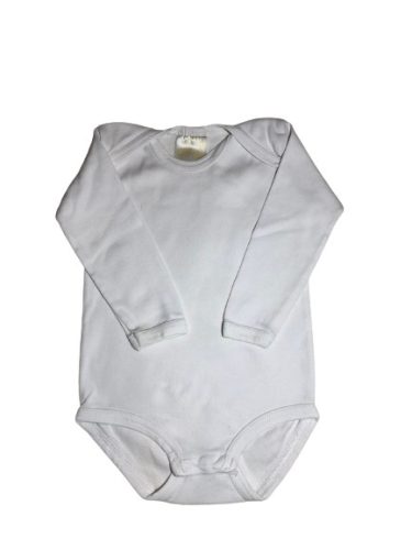 Fehér hosszú ujjú body 62-68cm