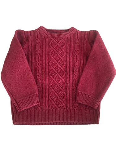 Kötött pamut pulóver 92-98cm