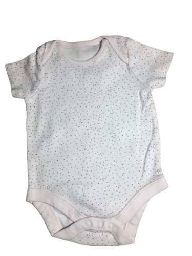 F&F pöttyös rózsaszín rövid ujjú body 68-74cm