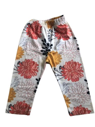 Virágmintás pamut nadrág 74-80cm