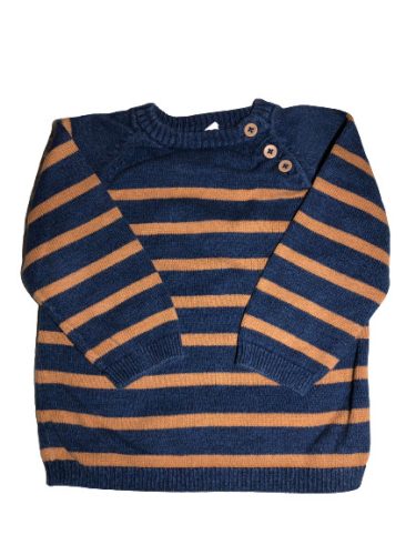 H&M csíkos pulóver 80cm