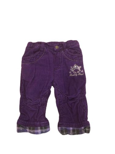 Lila kord bélelt nadrág 74cm