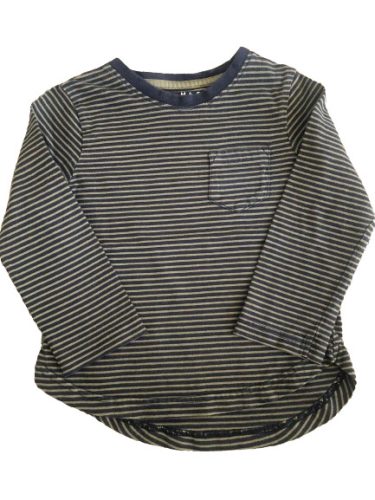 Nutmeg csíkos hosszú ujjú pamut felső 92-98cm